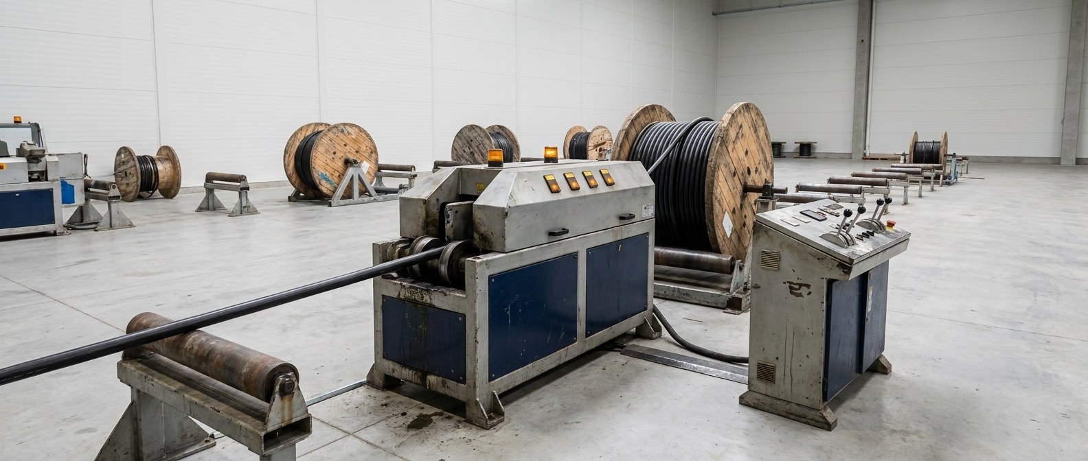 automatic cable puller with a tension control unit на трассе